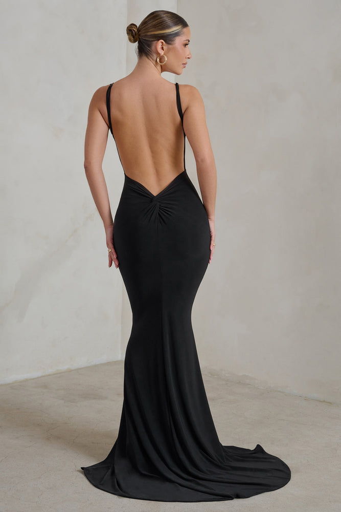 long backless dress